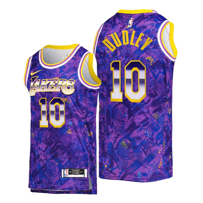 Men's Los Angeles Lakers Jared Dudley #10 NBA Select Series Camo Purple Basketball Jersey BJS7583VQ